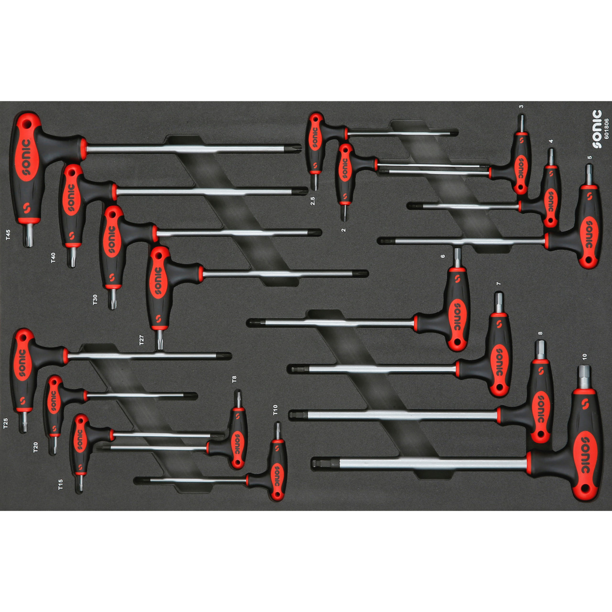 Sonic Tools - Hex Ball Grip Key Set, 18-PCS - MEDIUM SFS - Ridge Toolbox