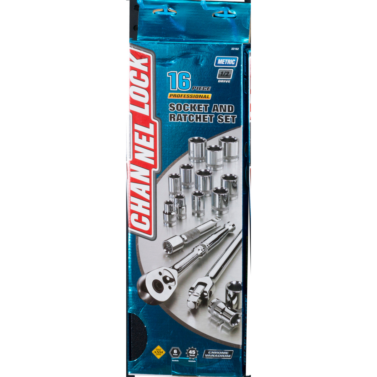 Channellock 16pc 1/2" Metric Drive Socket Set