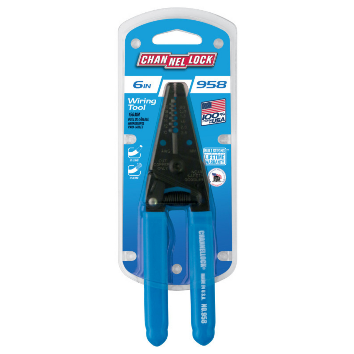 Channellock 6-Inch Wire Stripper - Precision Stripping for Pros & DIYers