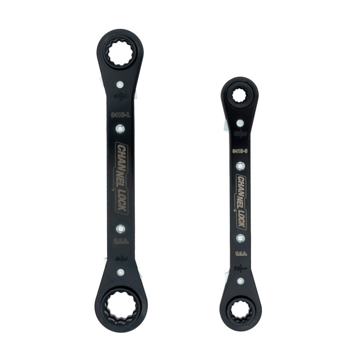 Channellock 2pc SAE Ratcheting Combination Wrench Set - Ridge Toolbox