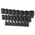 SK Tools USA - 25 Piece 1/2" Drive 6 Point Standard Metric Impact Socket Set - Ridge Toolbox