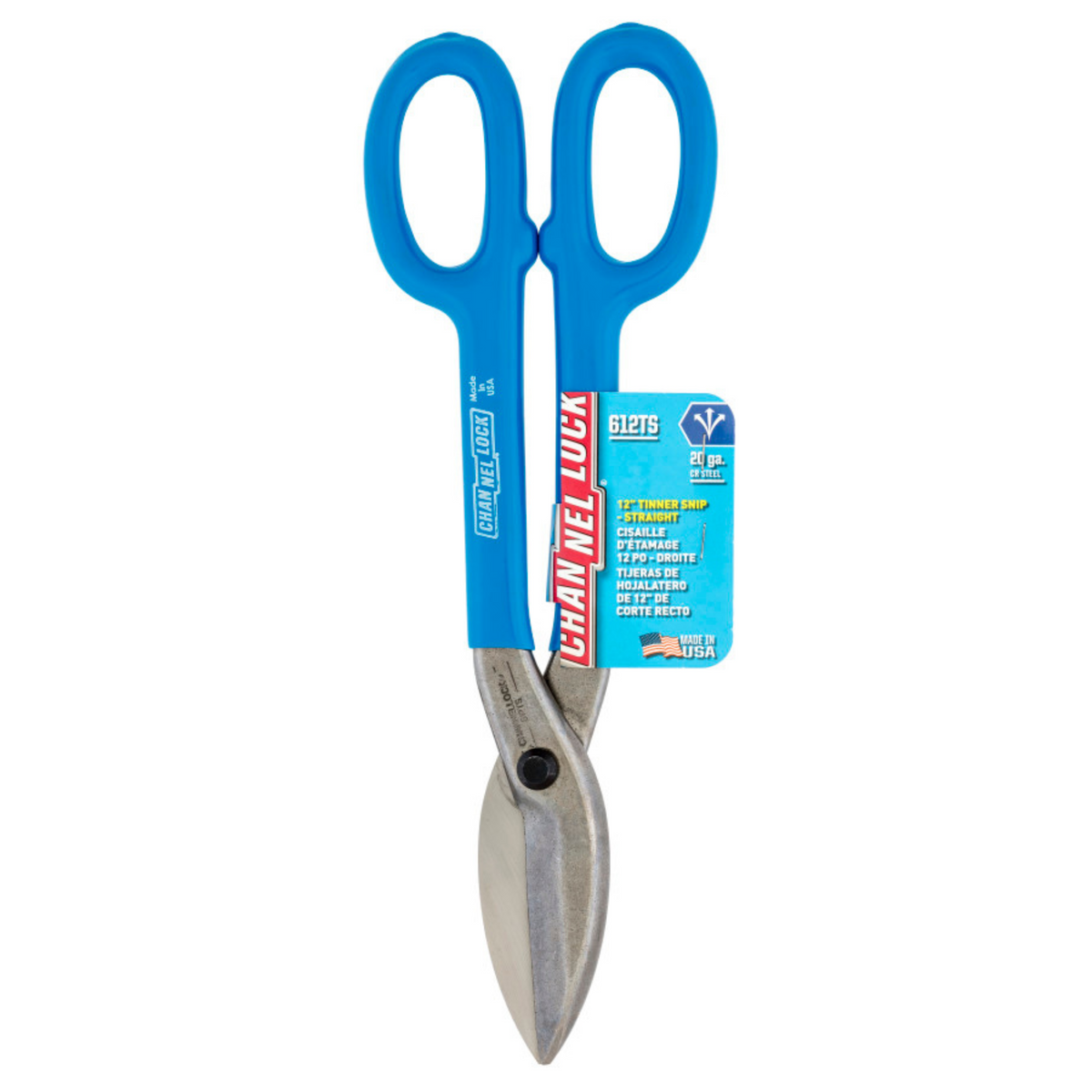 Channellock 12-Inch Straight Tinner Snip - Ridge Toolbox