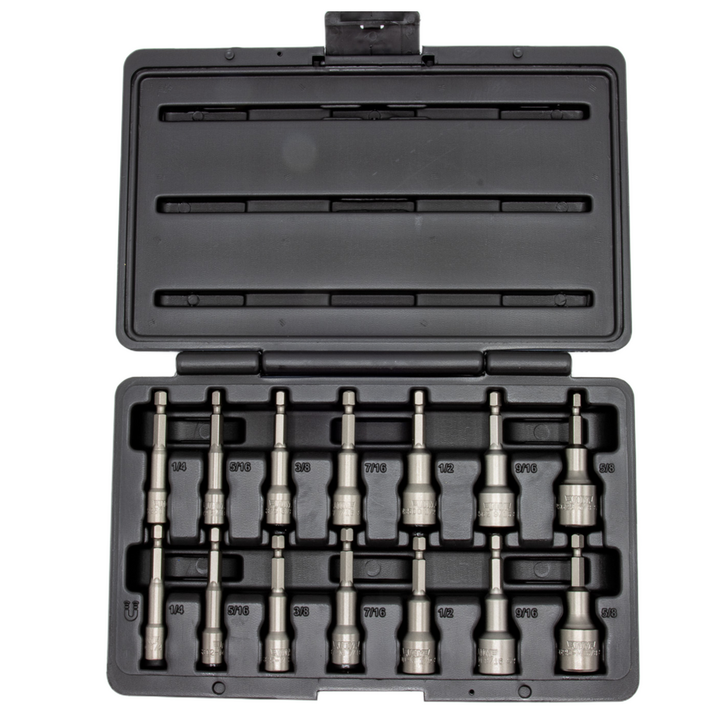 VIM Tools - 14 PC. SAE NUT SETTER SET (1/4” – 5/8”) - Ridge Toolbox