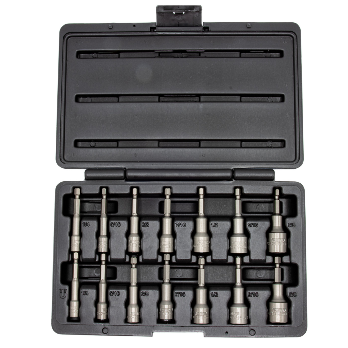 VIM Tools - 14 PC. SAE NUT SETTER SET (1/4” – 5/8”) - Ridge Toolbox