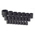 SK Tools USA - 23 Piece 1/2" Drive 6 Point Standard Metric Impact Socket Set - Ridge Toolbox