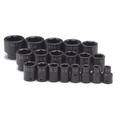 SK Tools USA - 19 Piece 1/2" Drive 6 Pt Fractional Standard Impact Socket Set - Ridge Toolbox
