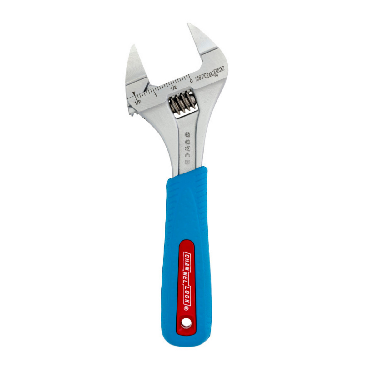 Channellock 8-Inch CODE BLUE® WideAzz® Slim Jaw Adjustable Wrench - Ridge Toolbox