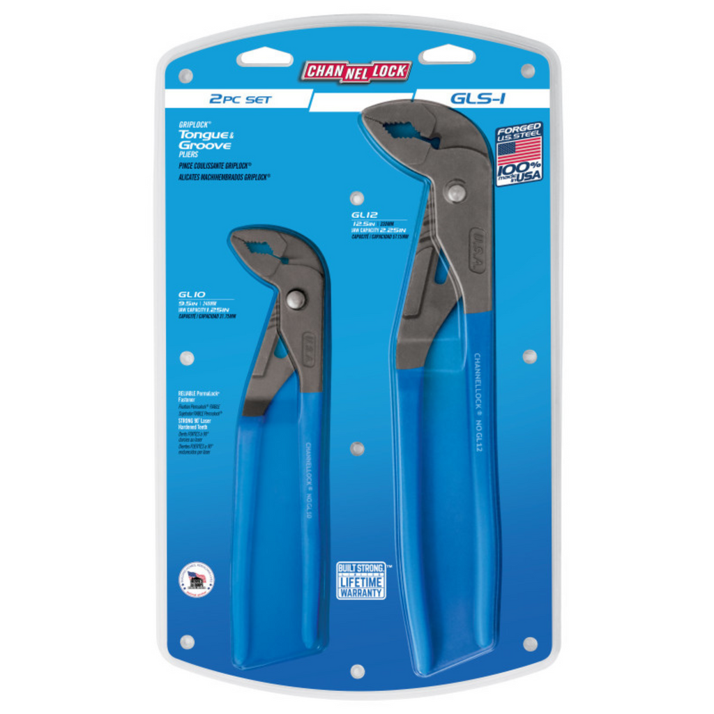 Channellock 2pc GRIPLOCK® Tongue & Groove Pliers Set - Ridge Toolbox