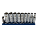 VIM Tools - Deep Dual Drive Metric Socket Set – 1/4" Square Drive, 11mm & 13mm Hex Outer Drive (6mm - 14mm)