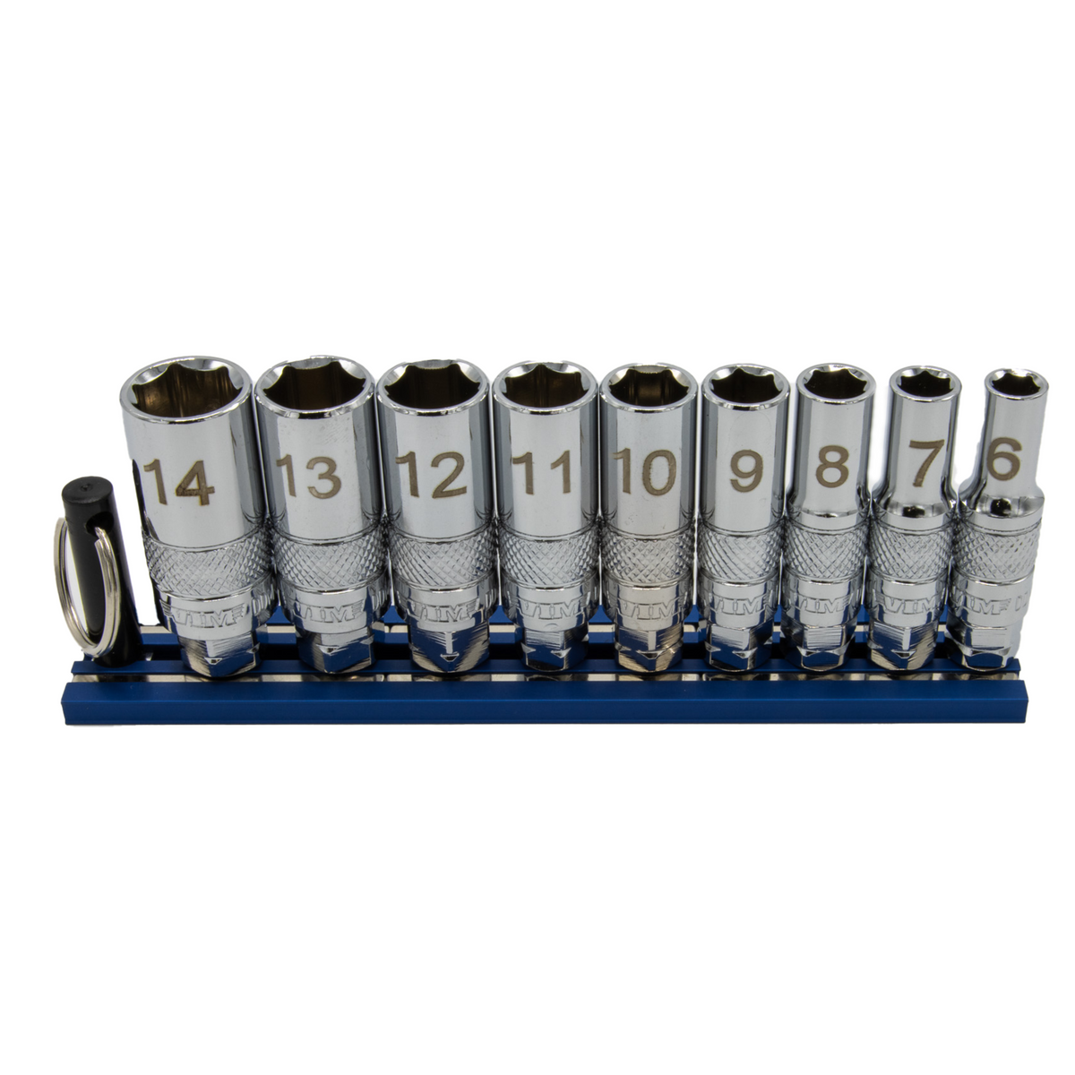 VIM Tools - Deep Dual Drive Metric Socket Set – 1/4" Square Drive, 11mm & 13mm Hex Outer Drive (6mm - 14mm)