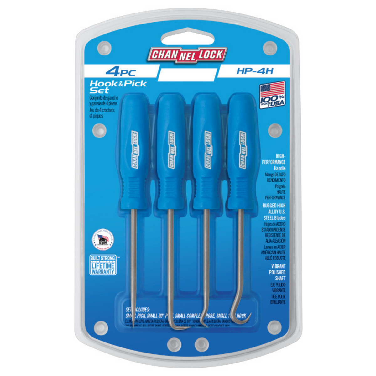 Channellock 4pc Precision Hook & Pick Set - Ridge Toolbox