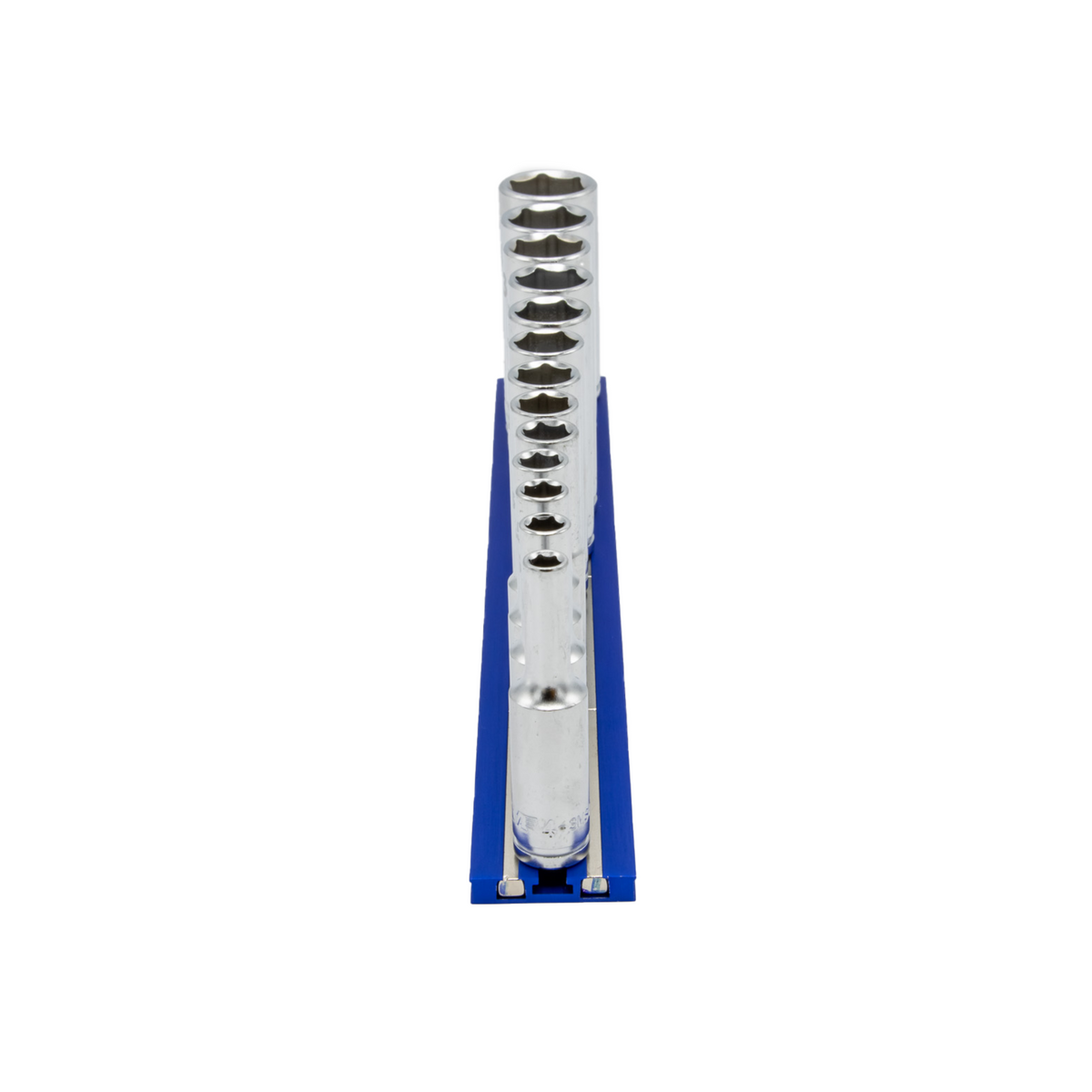 VIM Tools - 13 PC. 1/4'' DR. DEEP METRIC SOCKET SET W/ BLUE 8" MAGRAIL - SMS400 SUBSET