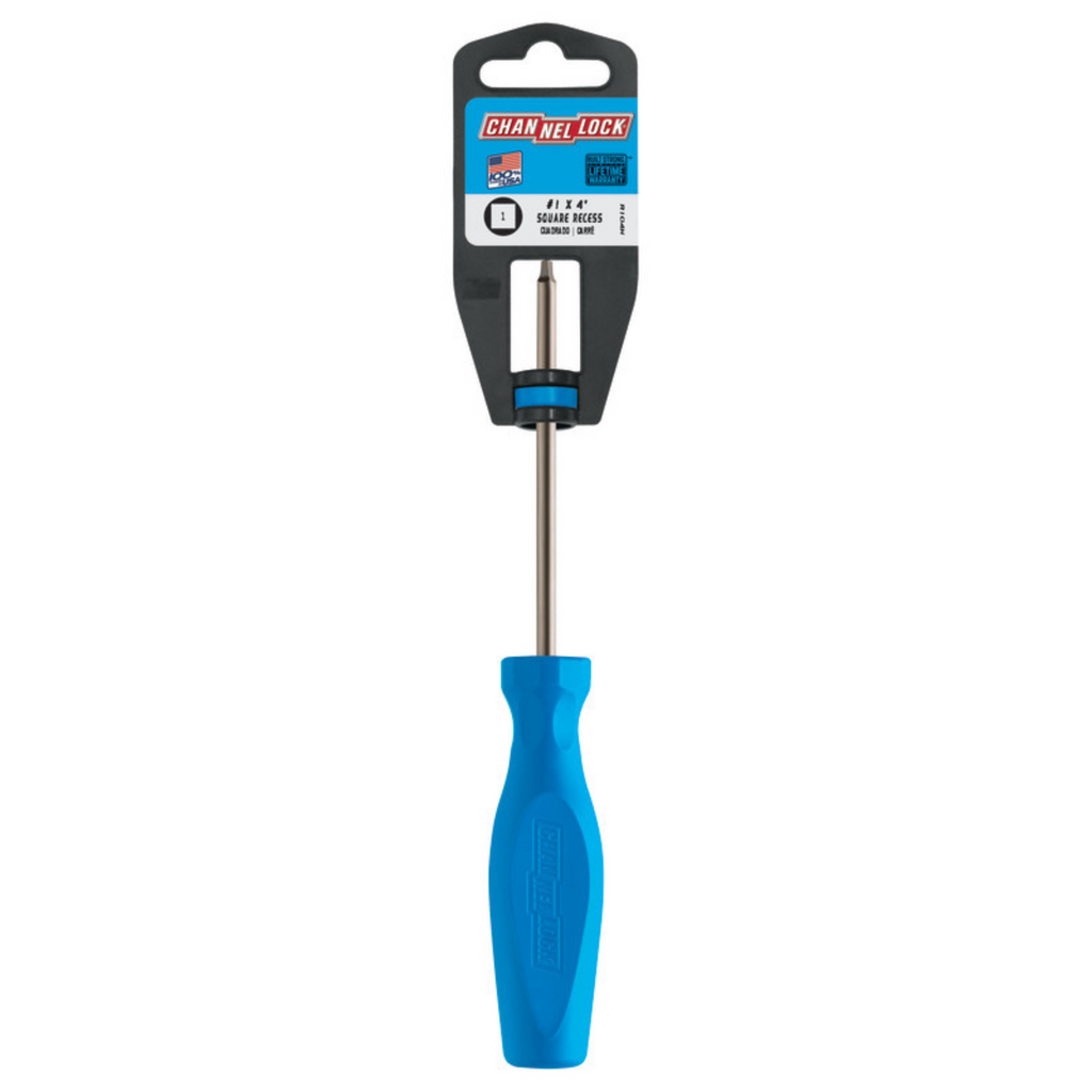 Channellock Square Recess #1 X 4-inch Professional Screwdriver - Ridge Toolbox