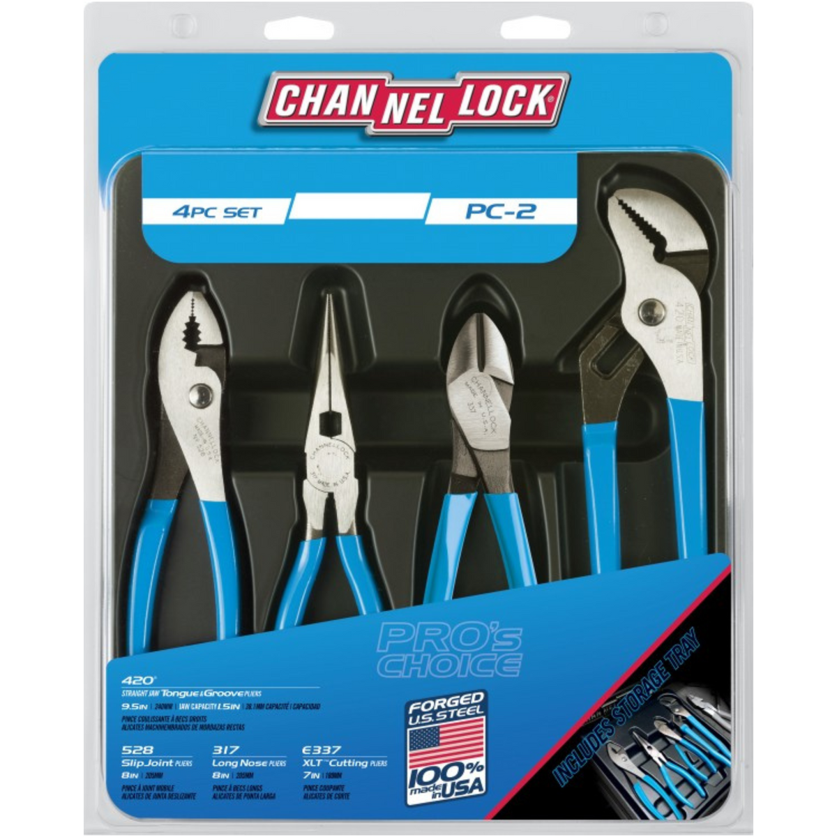 Channellock 4pc Pro's Choice Pliers Set - Ridge Toolbox