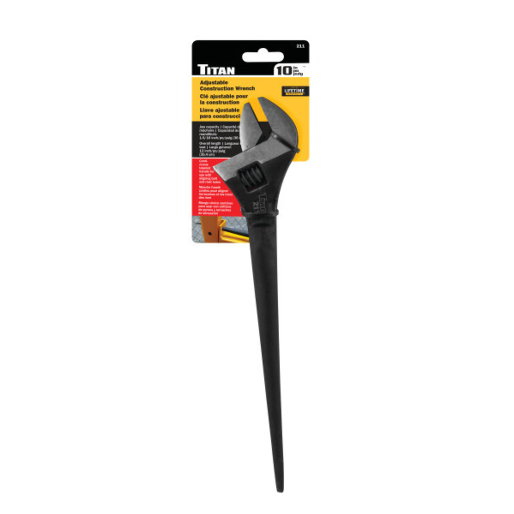 10 in. Adjustable Construction Wrench (211) - Ridge Toolbox