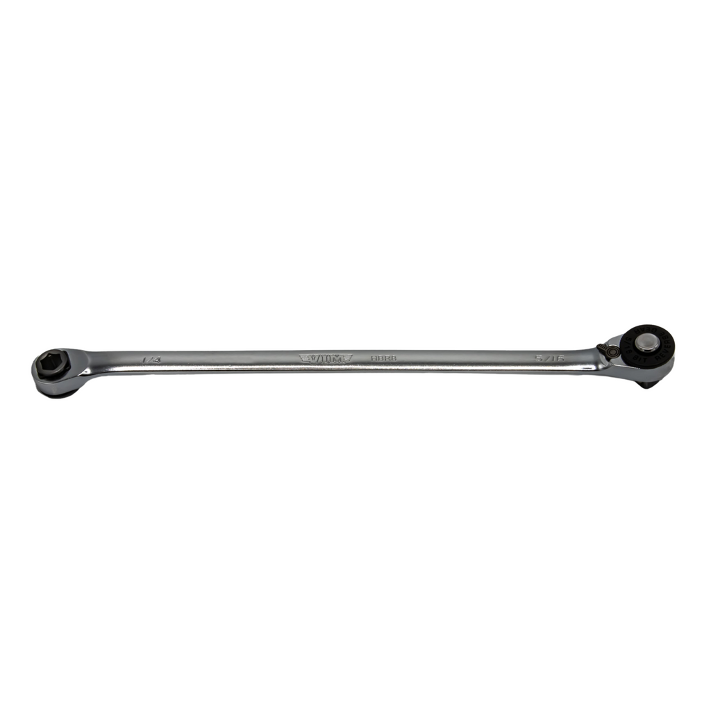 VIM Tools - 8″ Hex Bit Ratchet, 10/4″ and 5/16″ Hex with 1/4″ Square Drive Insert - Ridge Toolbox