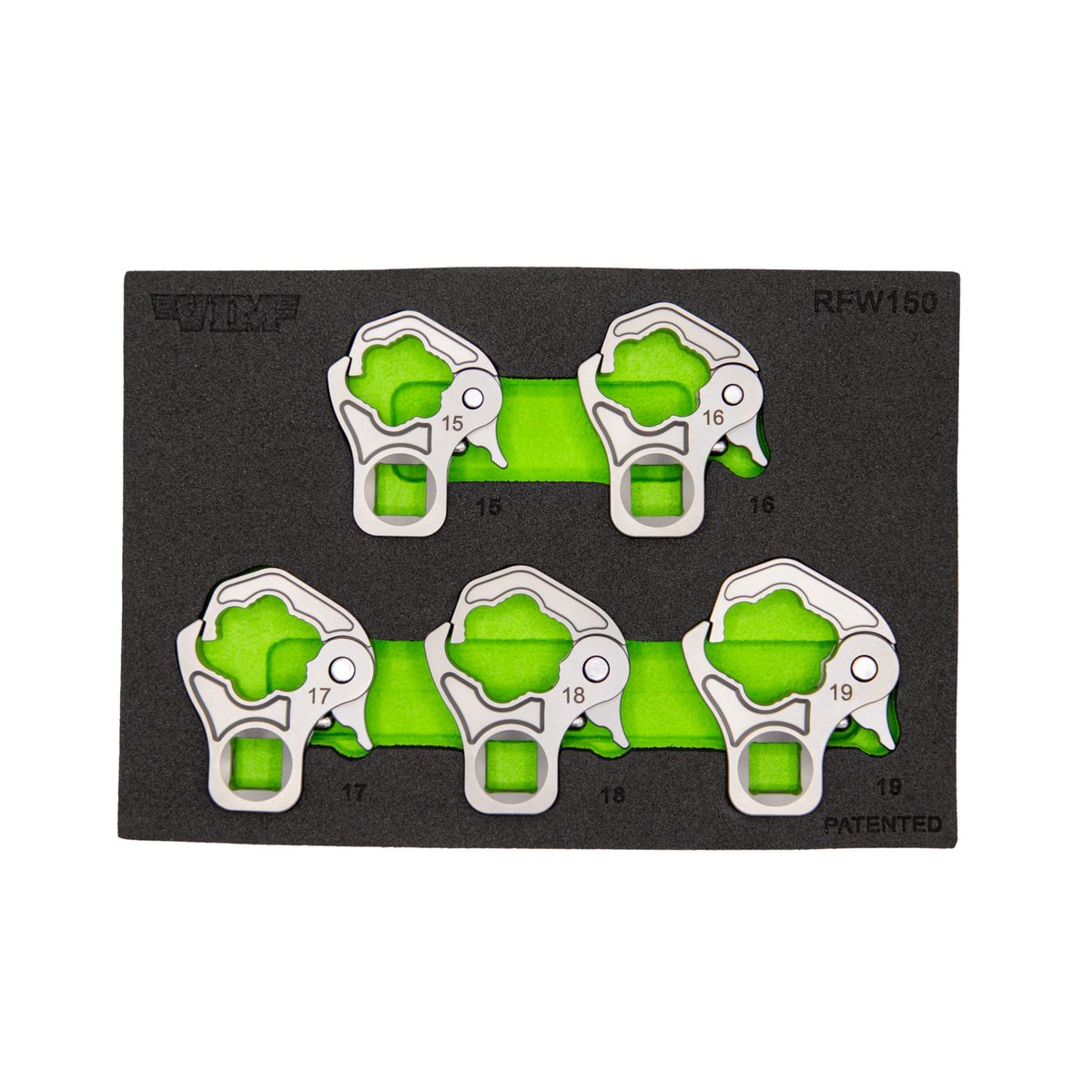 VIM Tools - 5 PC. 3/8'' DR. RATCHETING FLARE NUT SET (15, 16, 17, 18, 19MM)