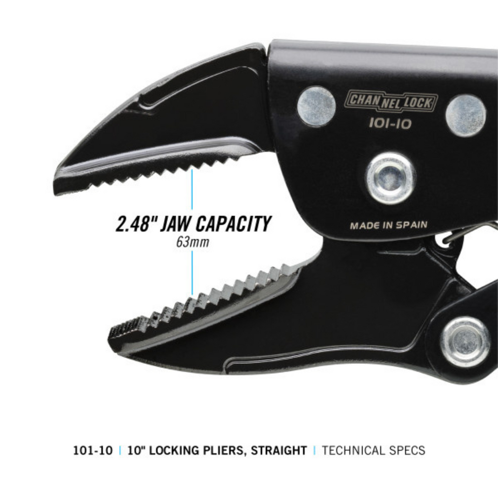 Channellock 10-Inch Straight Jaw Locking Pliers – Reliable Grip for Every Task
