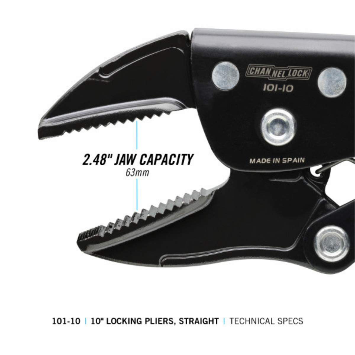 Channellock 10-Inch Straight Jaw Locking Pliers – Reliable Grip for Every Task