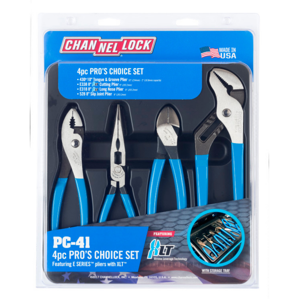 Channellock 4pc Pro's Choice Pliers Set - Ridge Toolbox