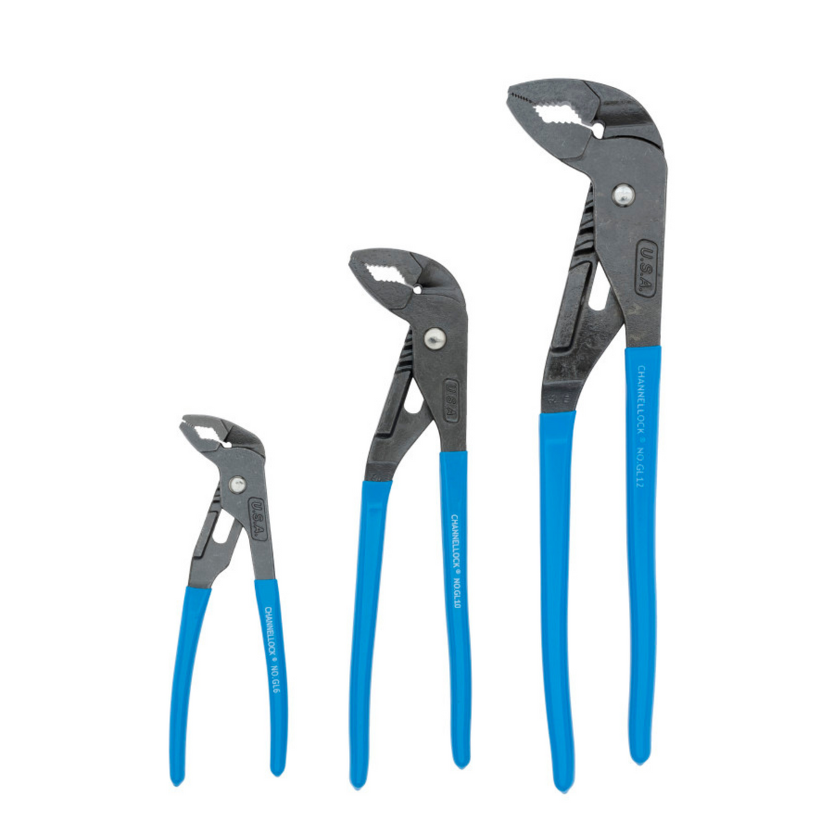 Channellock 3pc GRIPLOCK Tongue & Groove Pliers Set - Ridge Toolbox