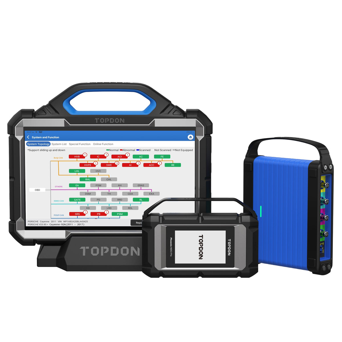 TOPDON 13.3" OE-Level Scan Tool, Docking Station & 4 Ch Oscilloscope - Ridge Toolbox
