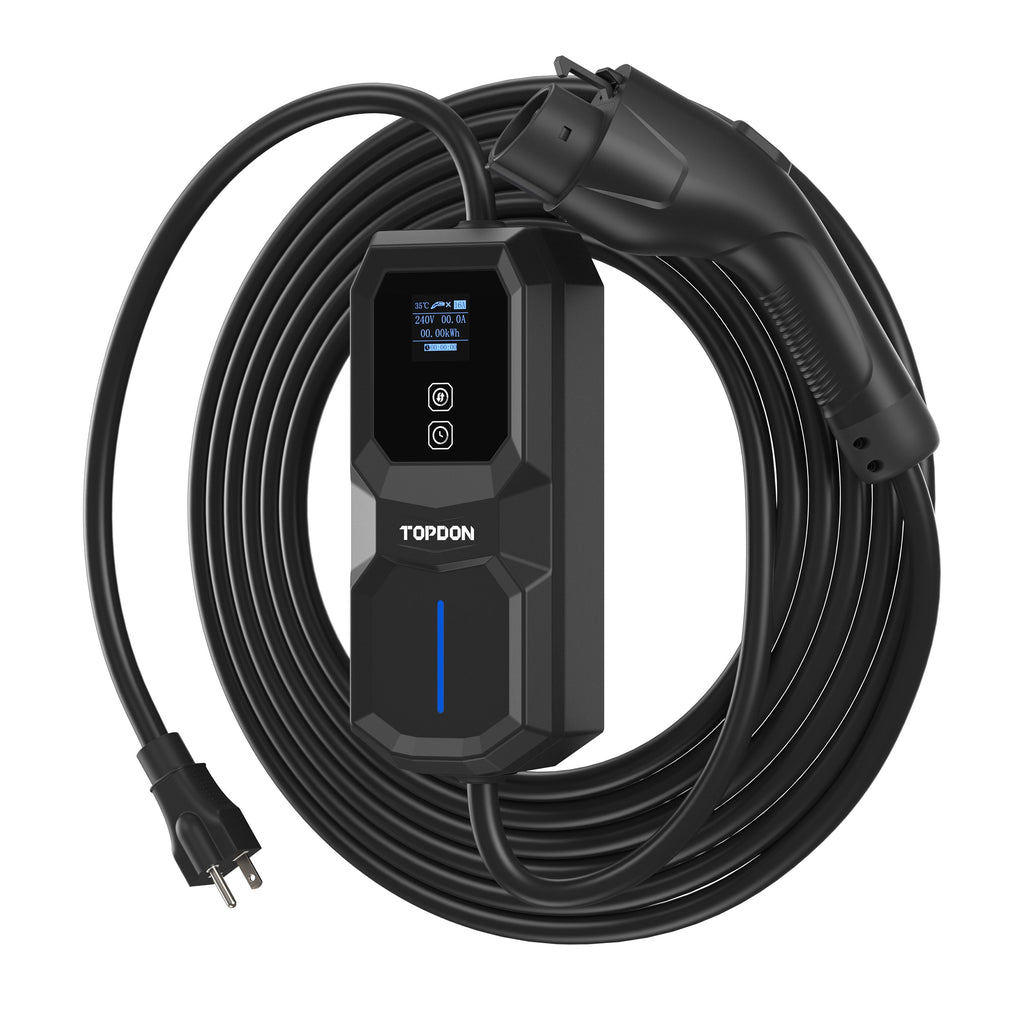 TOPDON AC L2 Port EV Charger, 16A, 3.7KW, N6-20 Plug to 5-15 Adpt. - Ridge Toolbox
