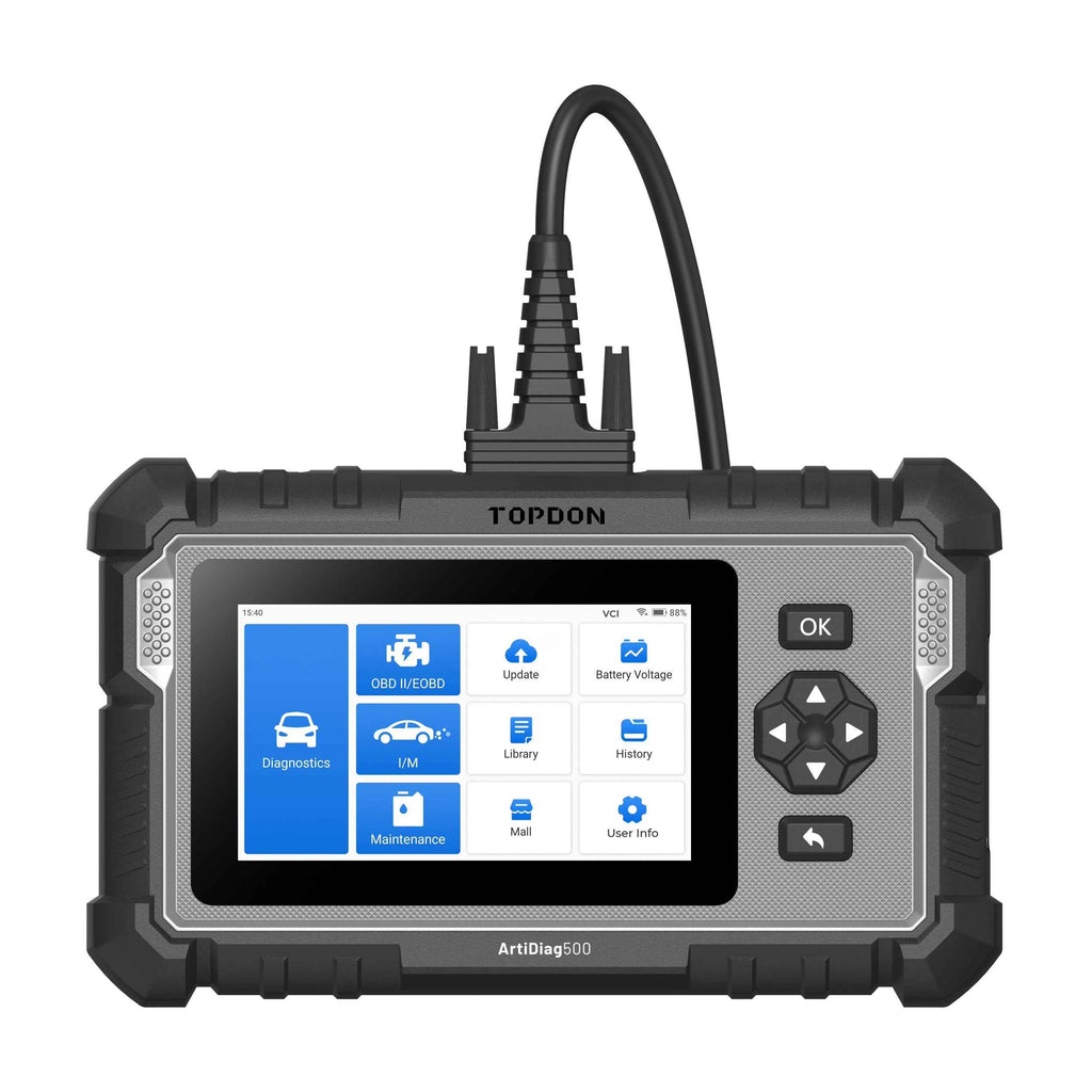TOPDON 5" Scan Tool - PCM/TCM/ABS/SRS Lifetime Updates 3 Ser Func - Ridge Toolbox