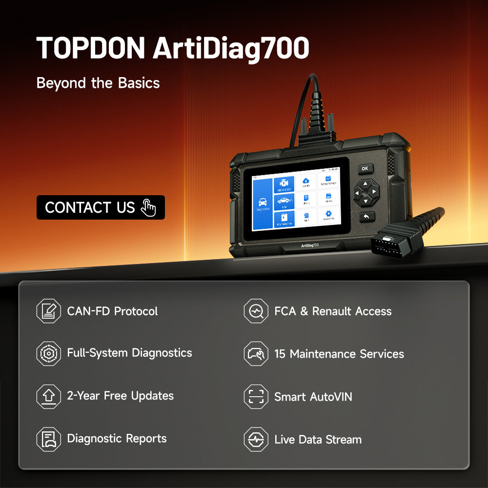 TOPDON 5" Scan Tool - All Systems Scan, 15 Service Functions - Ridge Toolbox