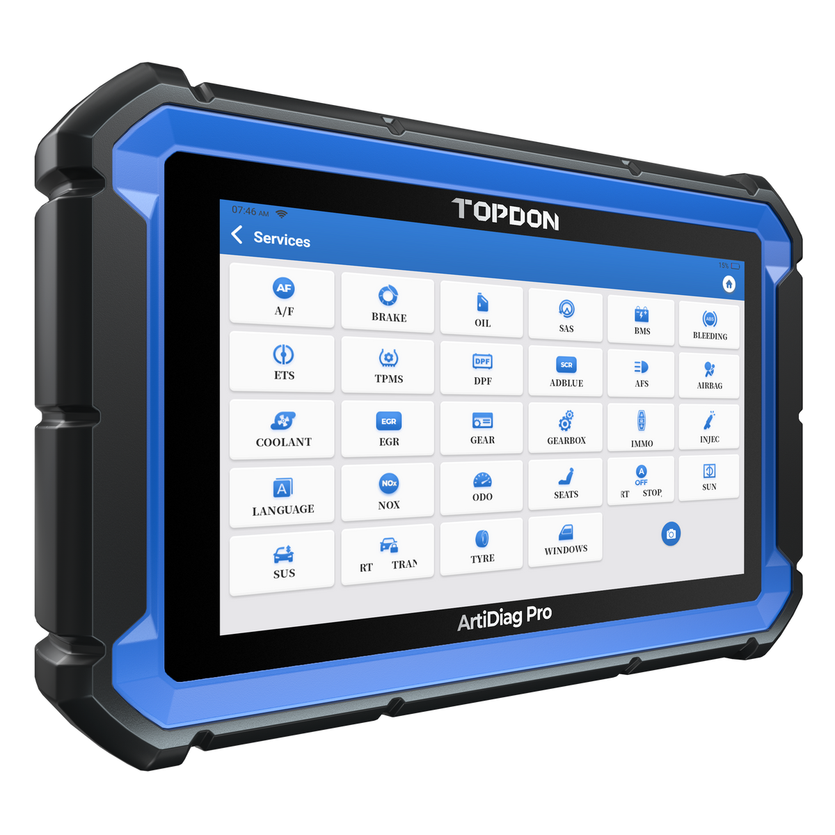 TOPDON 7" Scan Tool w/Service Functions & Bi-Directional Controls - Ridge Toolbox
