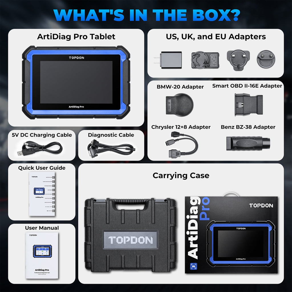 TOPDON 7" Scan Tool w/Service Functions & Bi-Directional Controls - Ridge Toolbox