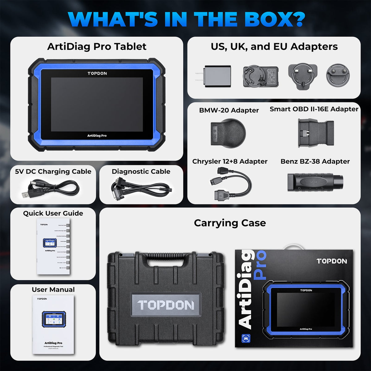 TOPDON 7" Scan Tool w/Service Functions & Bi-Directional Controls - Ridge Toolbox