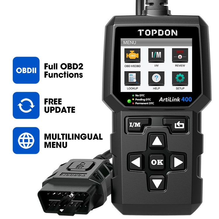 TOPDON Code Reader - 2.4" Screen & Data Graphing - Ridge Toolbox
