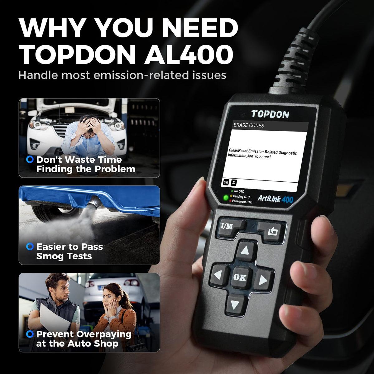 TOPDON Code Reader - 2.4" Screen & Data Graphing - Ridge Toolbox
