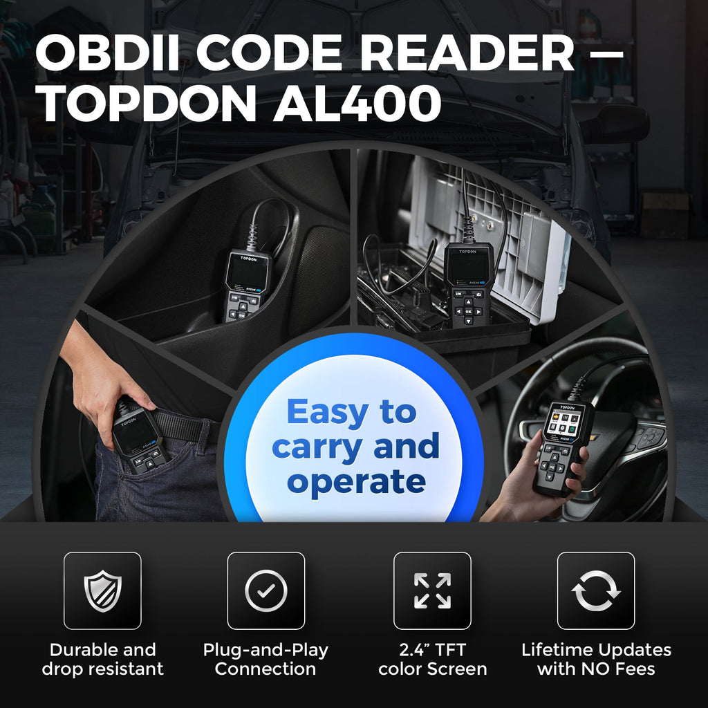 TOPDON Code Reader - 2.4" Screen & Data Graphing - Ridge Toolbox