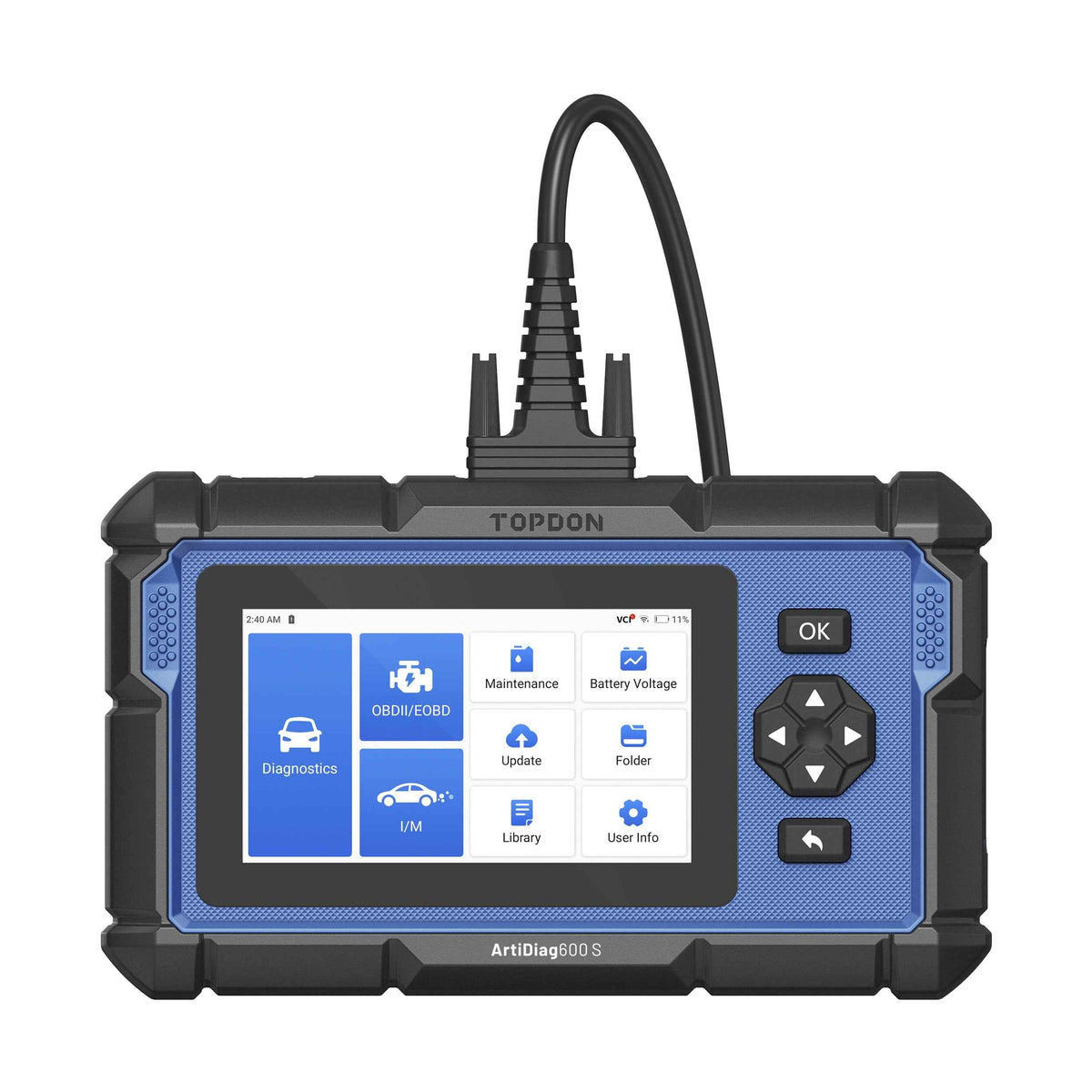 TOPDON 5" Scan Tool - PCM/TCM/ABS/SRS Lifetime Updates 8 Ser Func - Ridge Toolbox