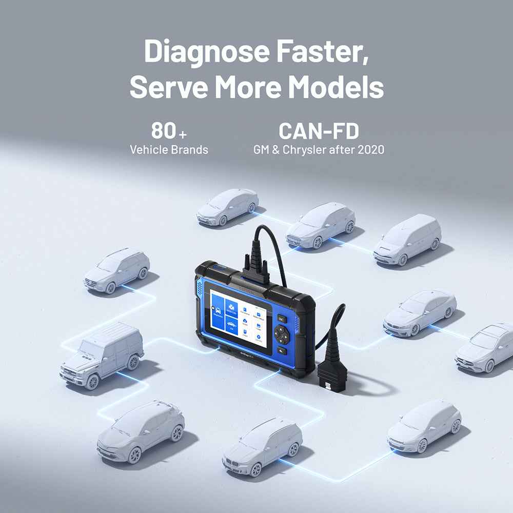 TOPDON 5" Scan Tool - PCM/TCM/ABS/SRS Lifetime Updates 8 Ser Func - Ridge Toolbox