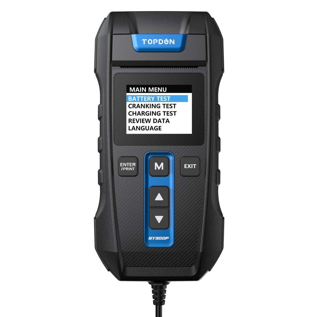 TOPDON Battery, Charging & Cranking System Tester w/Printer - Ridge Toolbox