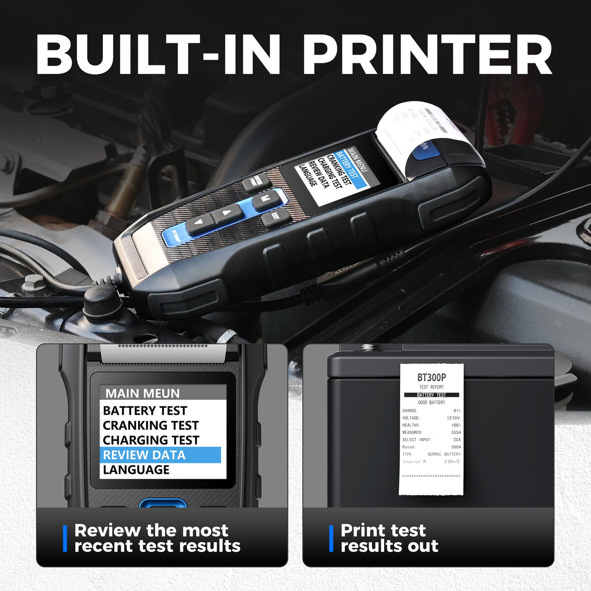 TOPDON Battery, Charging & Cranking System Tester w/Printer - Ridge Toolbox