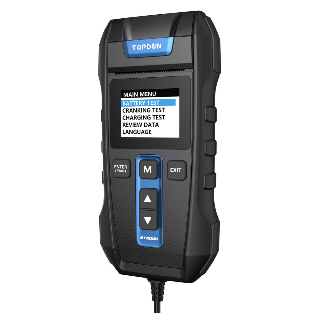 TOPDON Battery, Charging & Cranking System Tester w/Printer - Ridge Toolbox