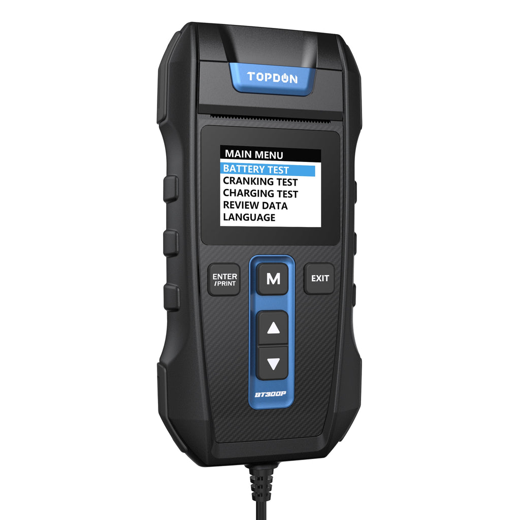 TOPDON Battery, Charging & Cranking System Tester w/Printer - Ridge Toolbox