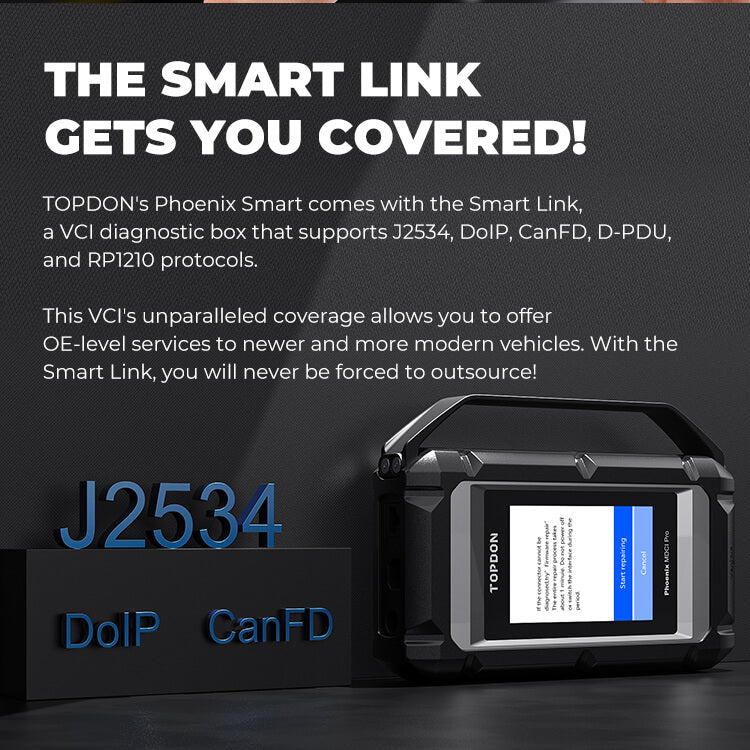 TOPDON 10.1" OE-Level Scan Tool, Cloud-Based Programming, Adv Protocols - Ridge Toolbox