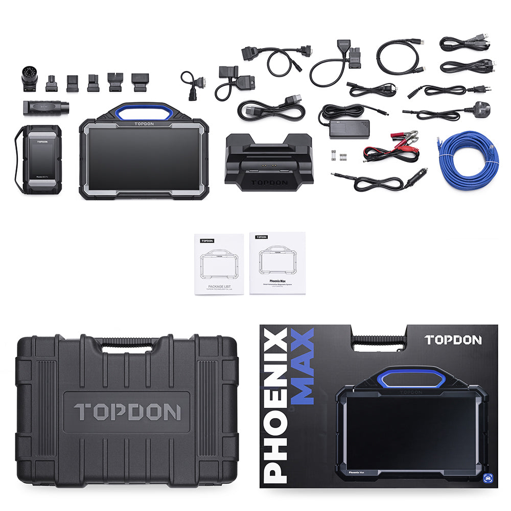 TOPDON 13.3" OE-Level Scan Tool, Docking Station, Cloud-Based Programming - Ridge Toolbox
