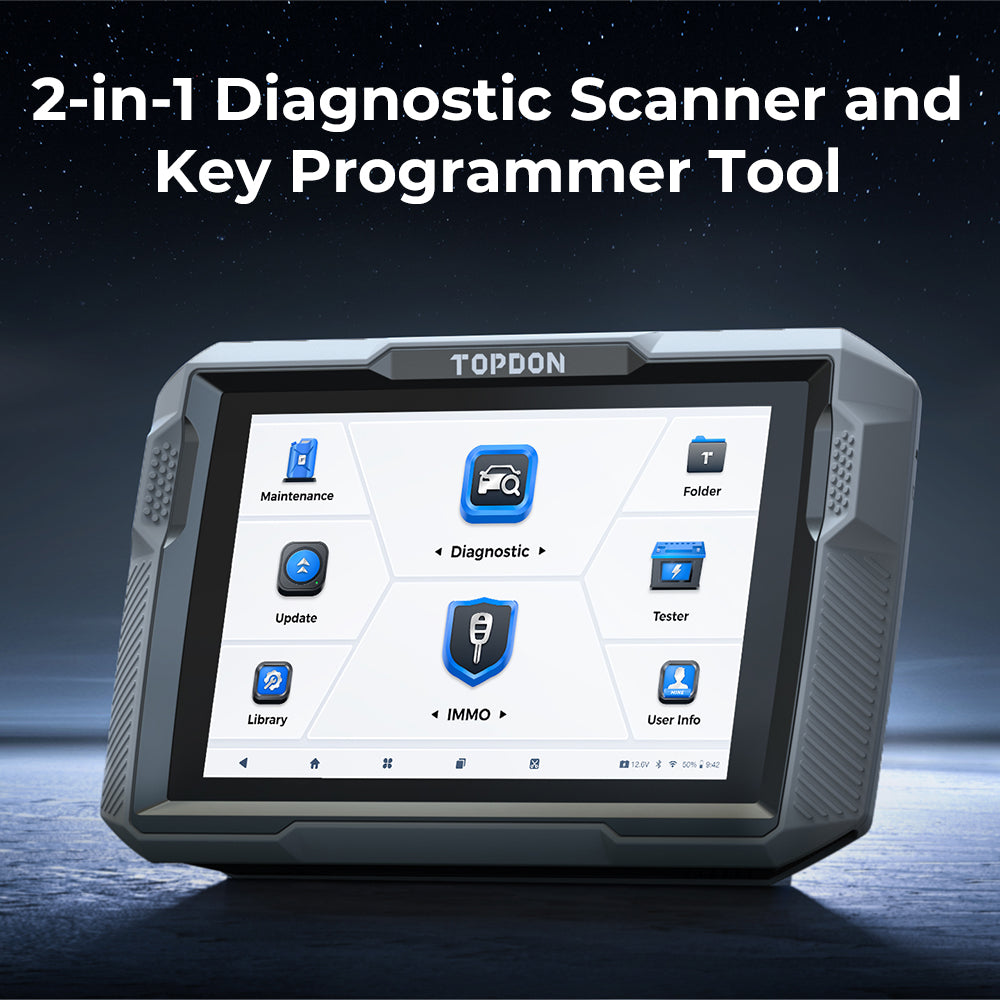 TOPDON 8" Scan Tool & Key Programming w/Bi-Directional Controls - Ridge Toolbox