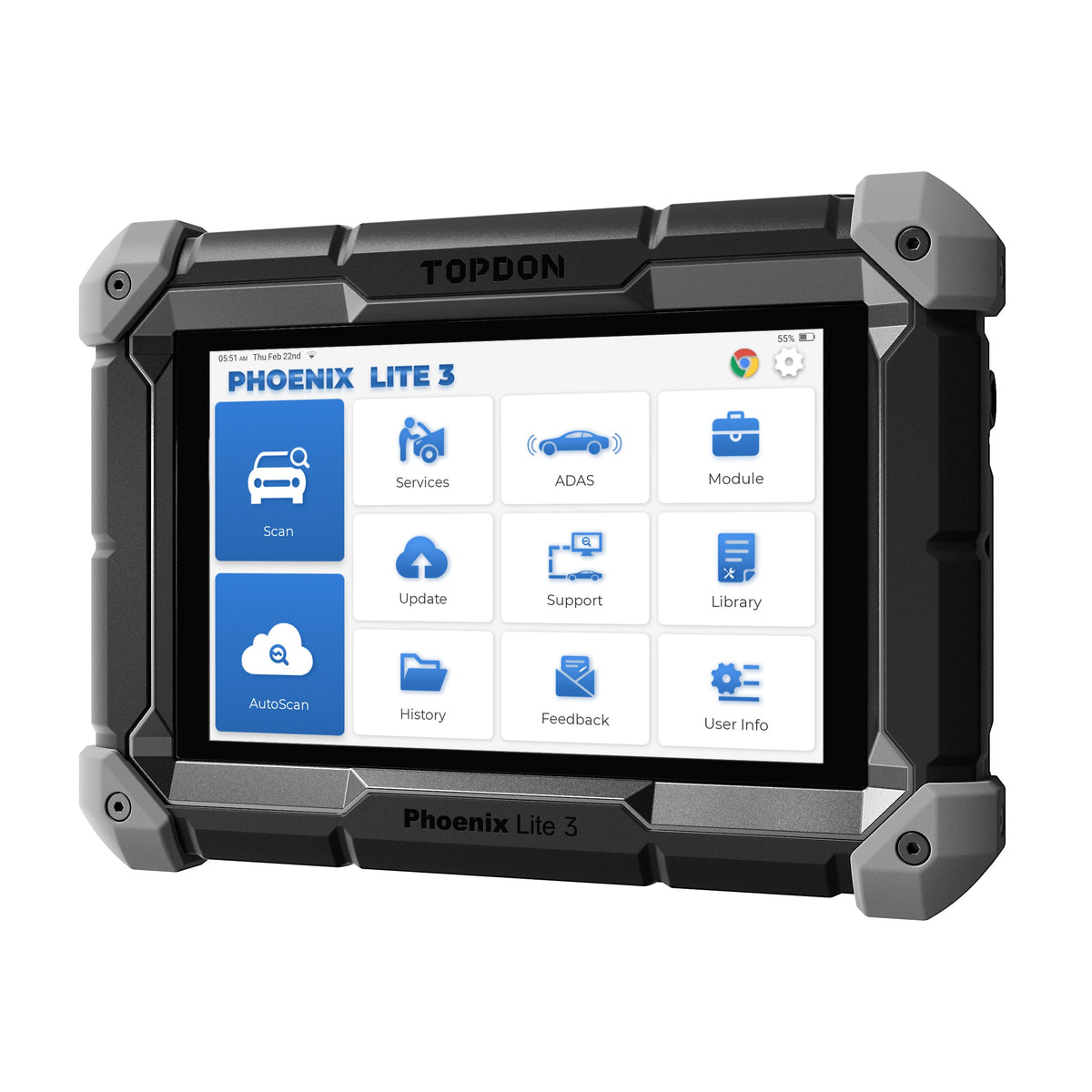 TOPDON 8" OE-Level Scan Tool, Serv Funcs, Bi-Directional Controls - Ridge Toolbox