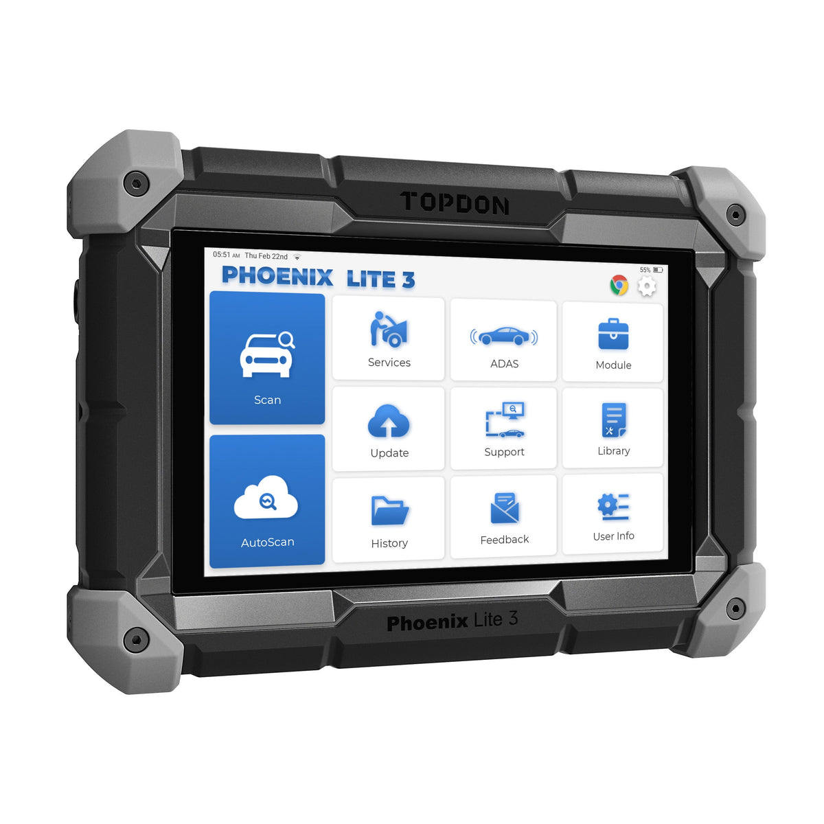 TOPDON 8" OE-Level Scan Tool, Serv Funcs, Bi-Directional Controls - Ridge Toolbox