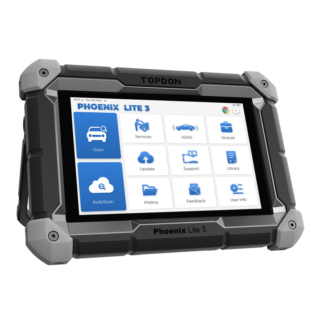 TOPDON 8" OE-Level Scan Tool, Serv Funcs, Bi-Directional Controls - Ridge Toolbox