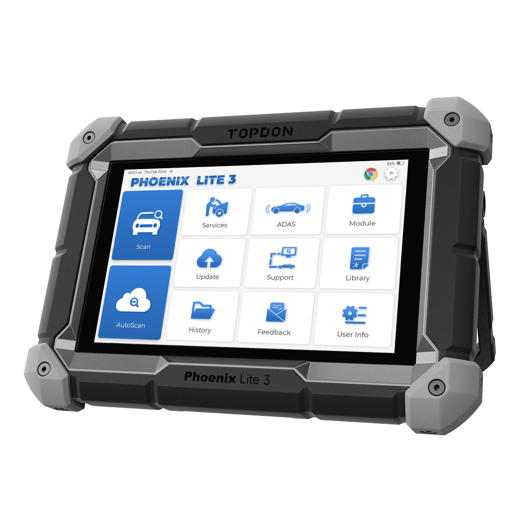 TOPDON 8" OE-Level Scan Tool, Serv Funcs, Bi-Directional Controls - Ridge Toolbox