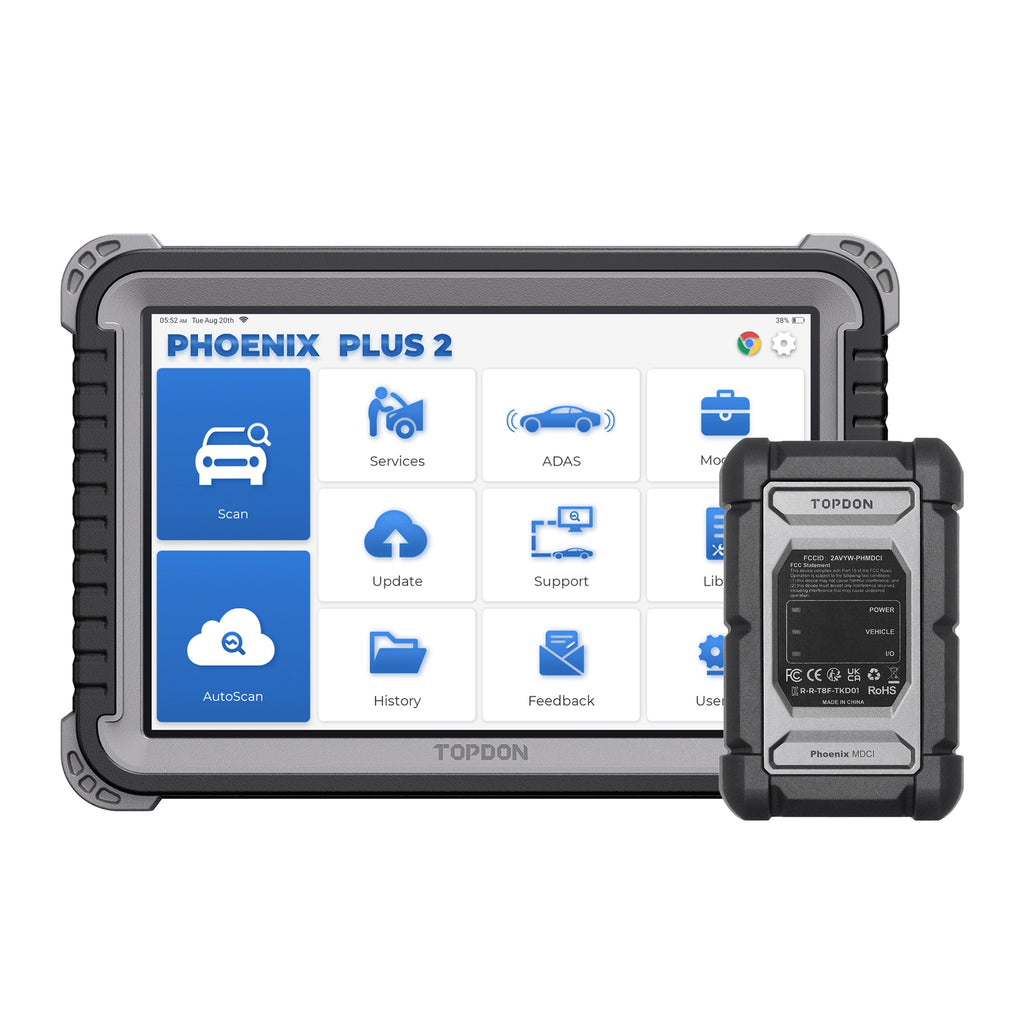 TOPDON 10.1" OE-Level Scan Tool w/Service Functions, Bi-Directional - Ridge Toolbox