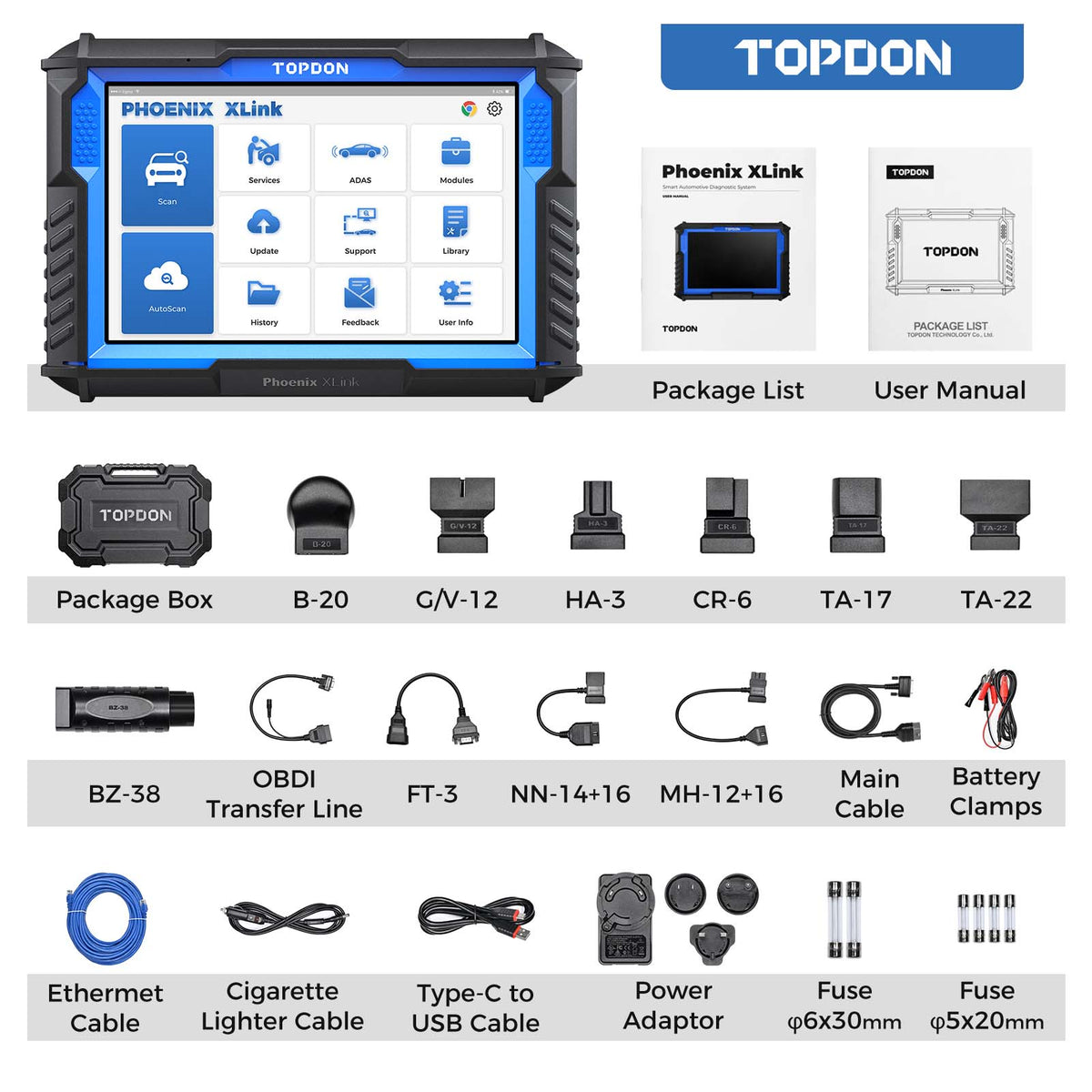 TOPDON 10.1" OE-Level Scan Tool, Cloud-Based Programming, Adv Proto - Ridge Toolbox